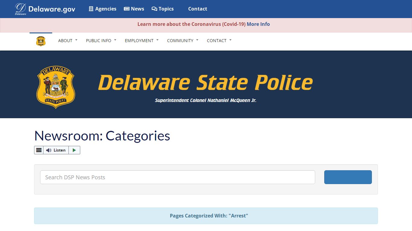 Arrest Archives - Delaware State Police - State of Delaware